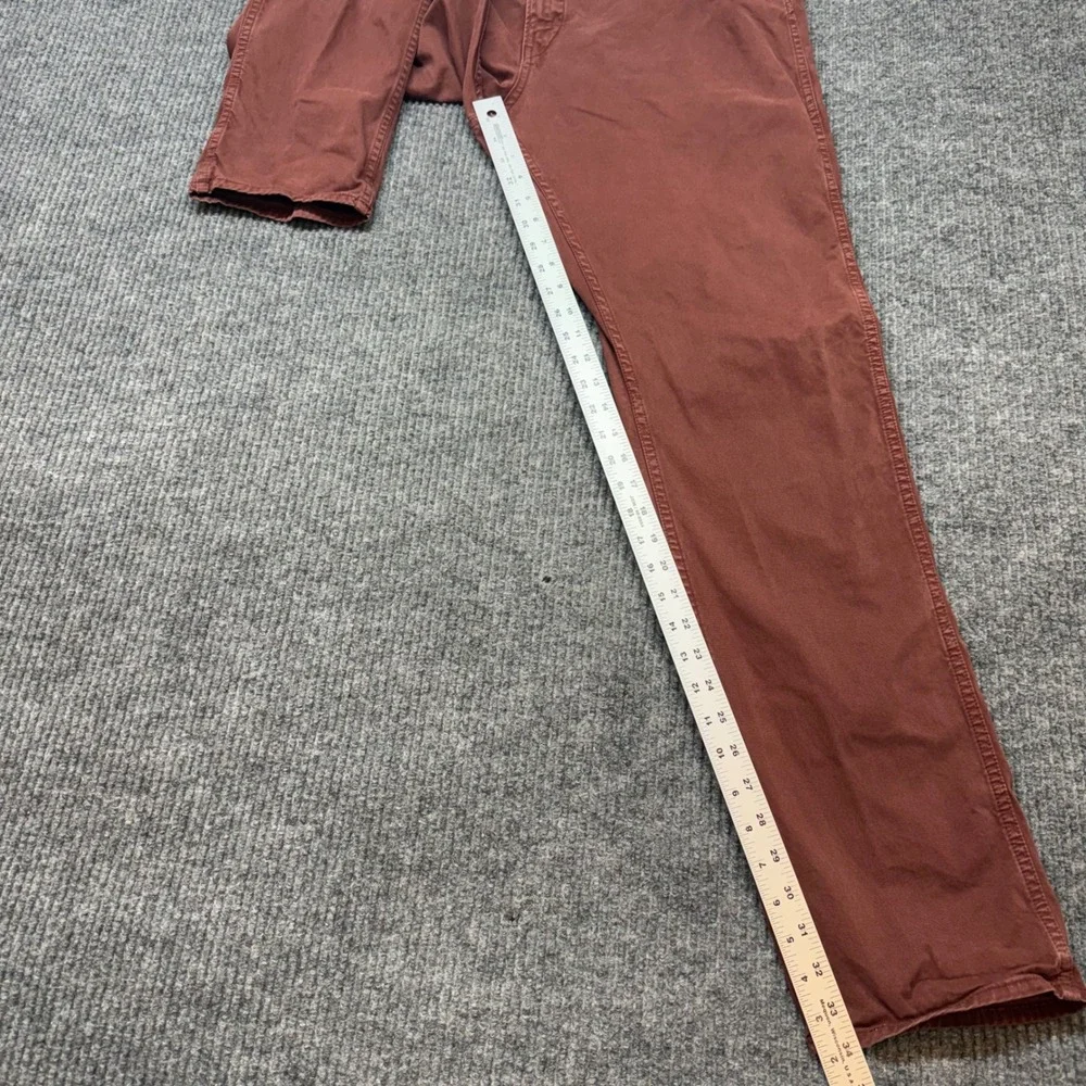 Hugo Boss Delaware Jeans Mens 40x34 Slim Fit Rust Orange Stretch Denim